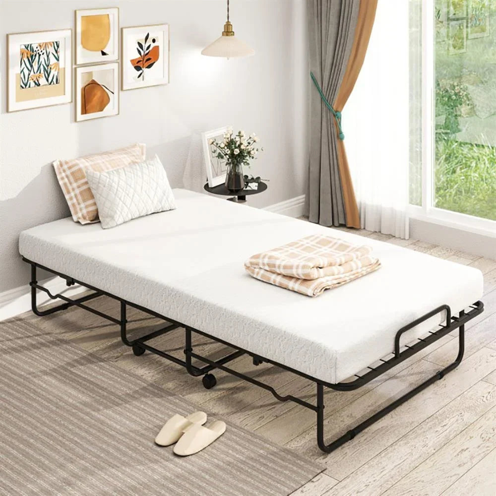 2026 NewKepooman Twin Size Folding Bed with Memory Foam Mattress and Heavy-duty Metal Frame