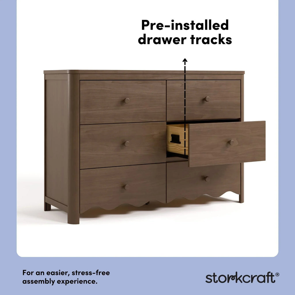 2026 NewStorkcraft Casablanca 6 Drawer Nursery Dresser, Sage