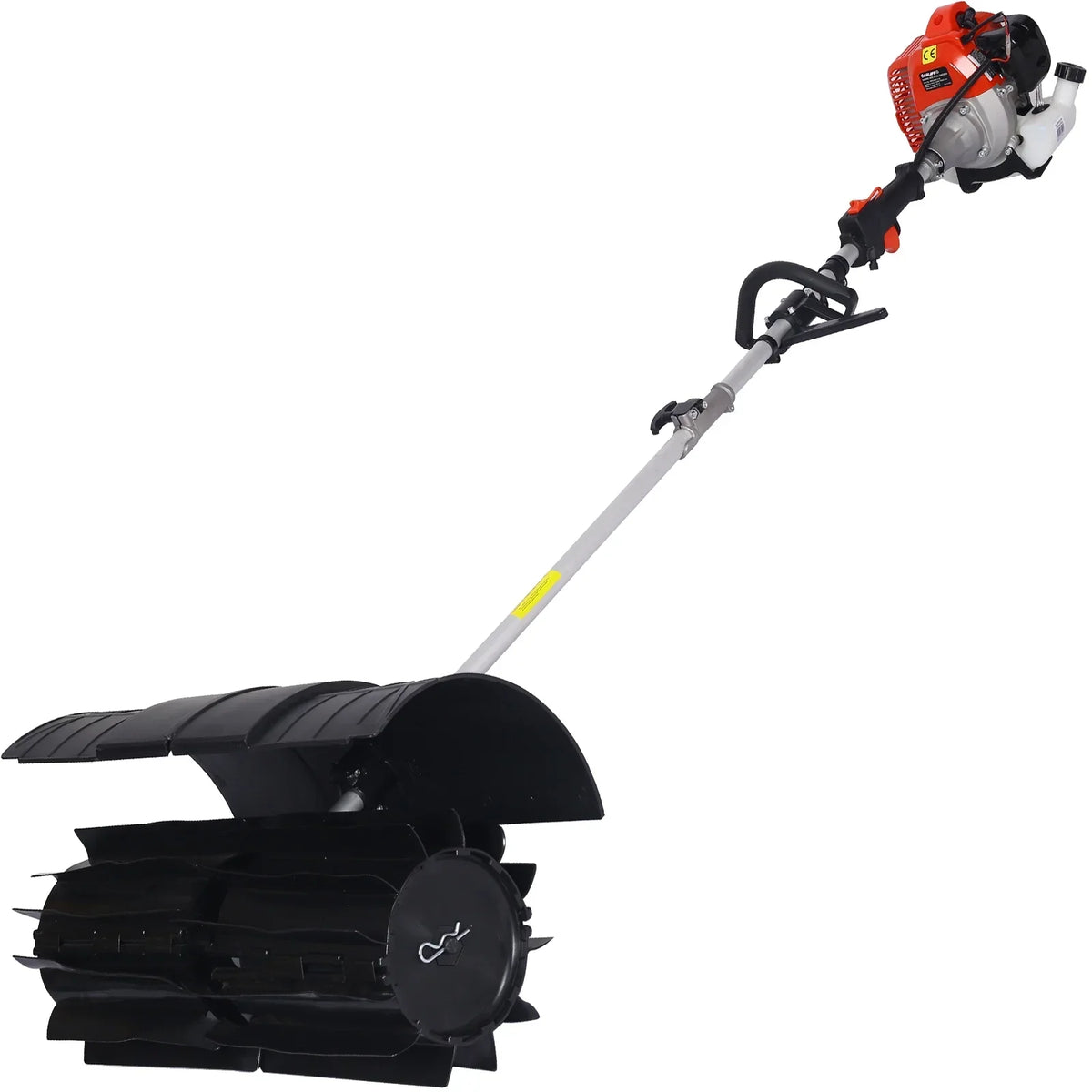 2026 NewHand Held Power Broom Sweeper Snow Sweeper GASOLINE Walk Behind Power Shovel Snow Cleaner Outdoor Walk Behind Sweeper, for Dirt Grass Leaves Lawn Debris Artificial Turf & Light Snow Cleaning