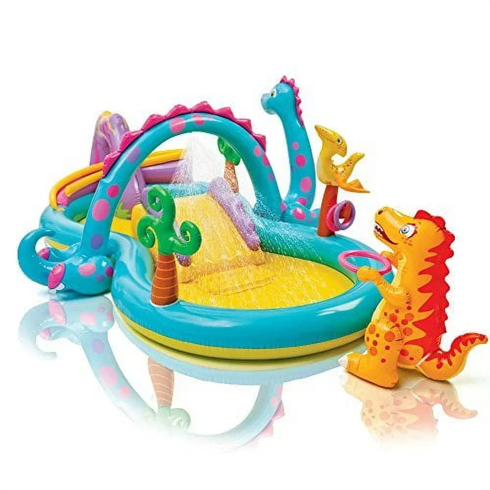 2026 NewIntex Dinoland Inflatable Play Center, 131 X 90 X 44, Ages 3+ (57135)