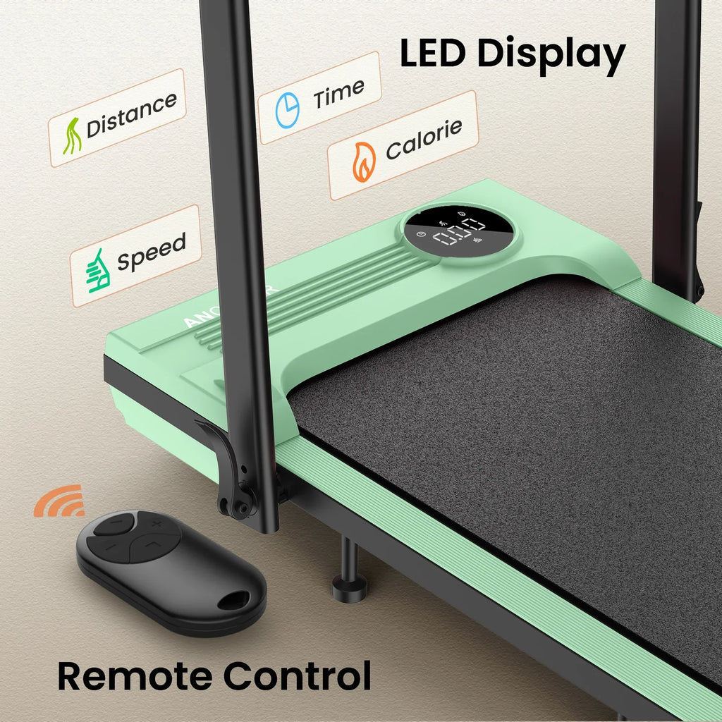 2026 NewANCHEER Portable Folding Walking Pad 300lb, 7.5 MPH Under Desk Treadmill with Remote Control & LED Display,2 in 1 Walking Pad Treadmill for Home/Office/Exercise(Pink)