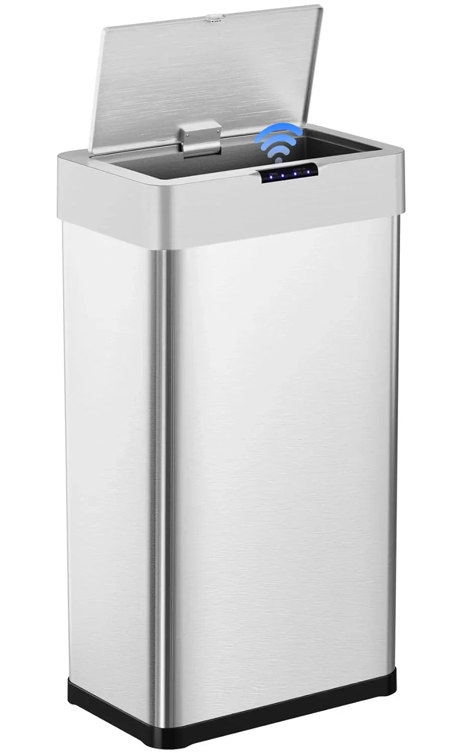 2026 NewLAZY BUDDY 60 Liter / 16 Gallon Stainless Steel Motion Sensor Trash Can for Kitchen, Bathroom, Rectangular