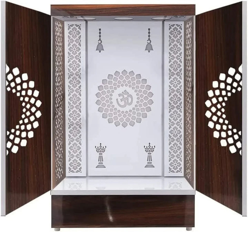 2026 NewCustomized Wooden Cabinet Desginer Mandir With LED / Mandir For Home & Office / Temple For Home / Pooja Ghar / Mandir With Lights /Storage