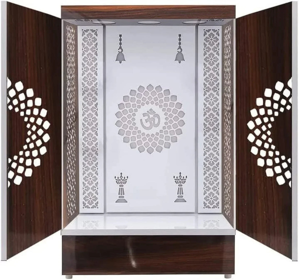 2026 NewCustomized Wooden Cabinet Desginer Mandir With LED / Mandir For Home & Office / Temple For Home / Pooja Ghar / Mandir With Lights /Storage