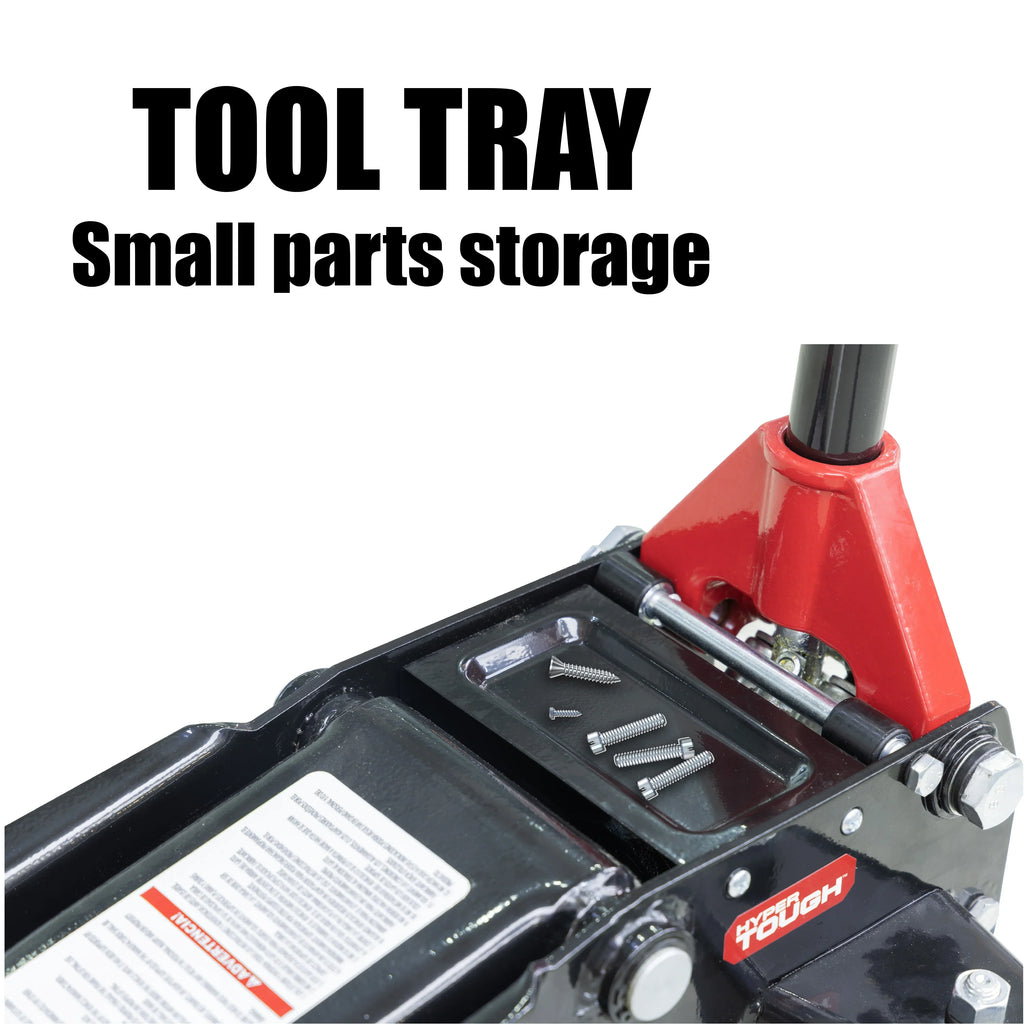 2026 NewHyper Tough 3 Ton Floor Jack with Dual Pump - Black