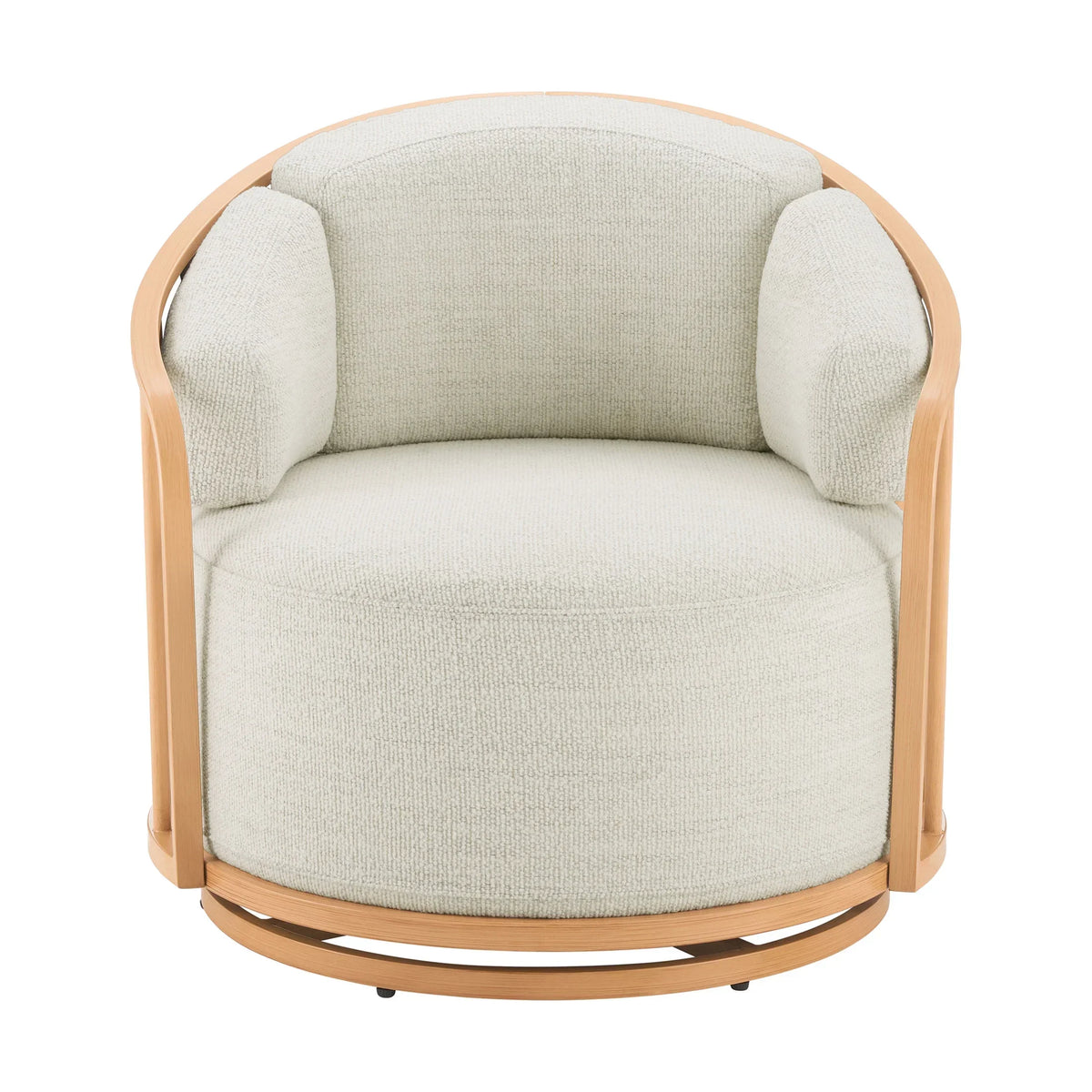 2026 NewBetter Homes & Gardens Lillian Swivel Birdcage Accent Chair, Cream Linen