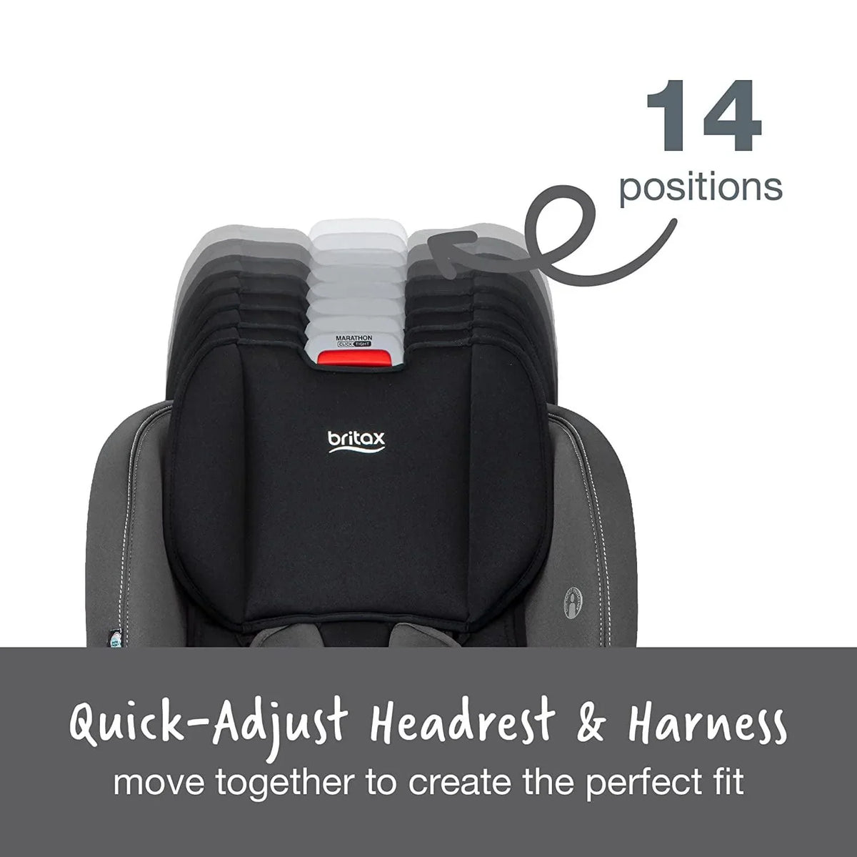 2026 NewBritax Marathon Clicktight Convertible Car Seat. Mod Black SafeWash