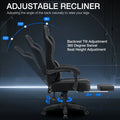 2026 NewHoffree Gaming Chair with Massage Fabric Office Chair with footrest for Adults, Ergonomic Gamer Chair with Headrest and Lumbar Support for Office Gaming, 440 LBS