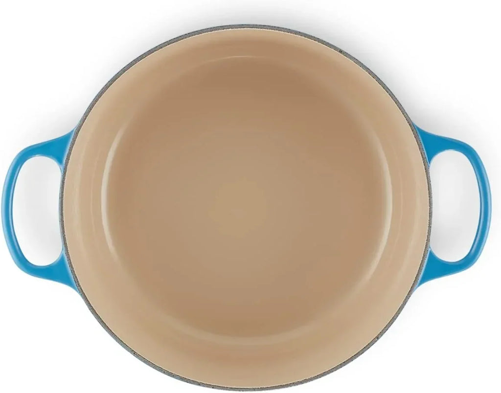 2026 NewLe Creuset Signature Enamelled Cast Iron 28cm Round Casserole Dish With Lid, Blue