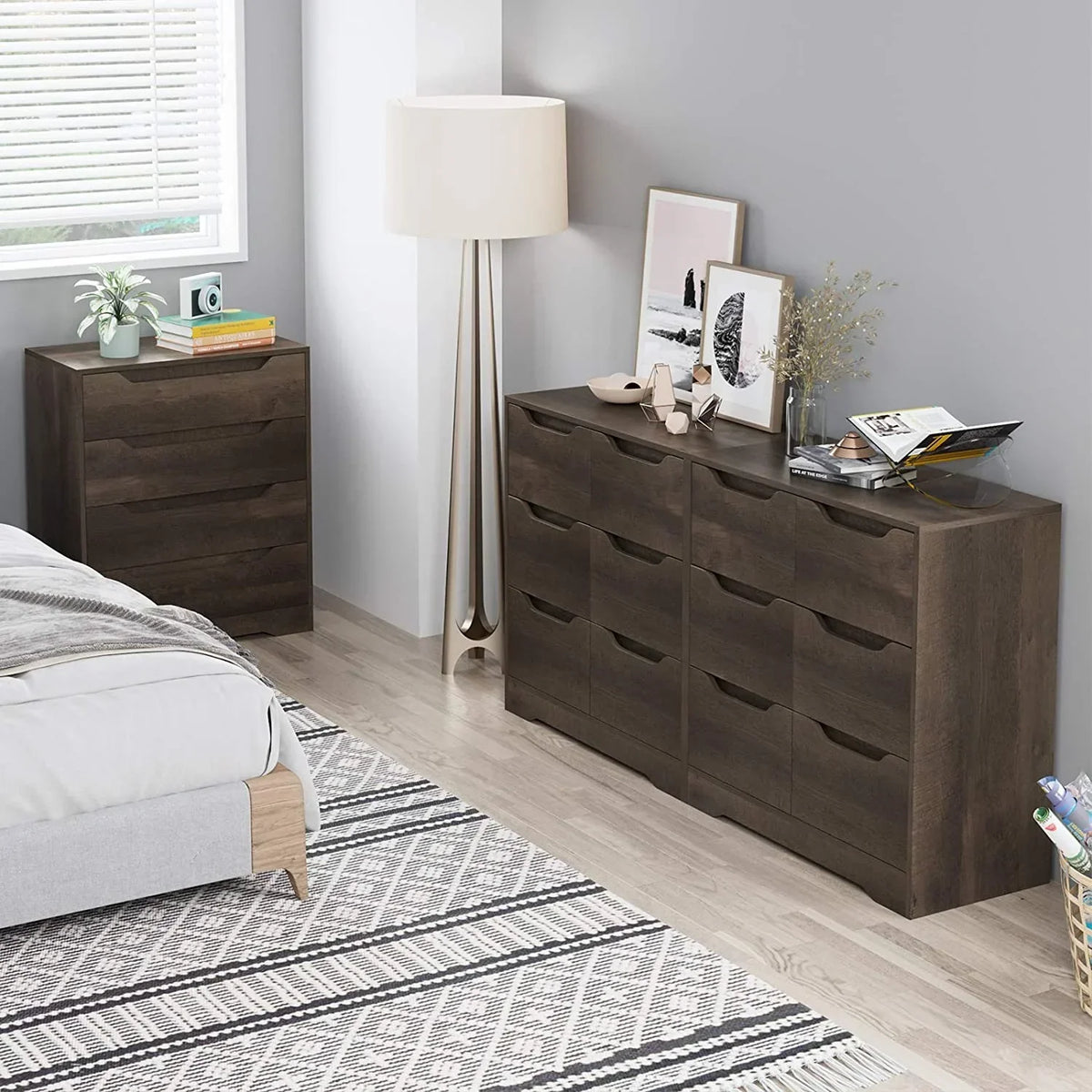 2026 NewHomfa 4 Large Drawers Dresser, Modern Wood Chest of Drawers for Bedroom Hallway Living Room, White