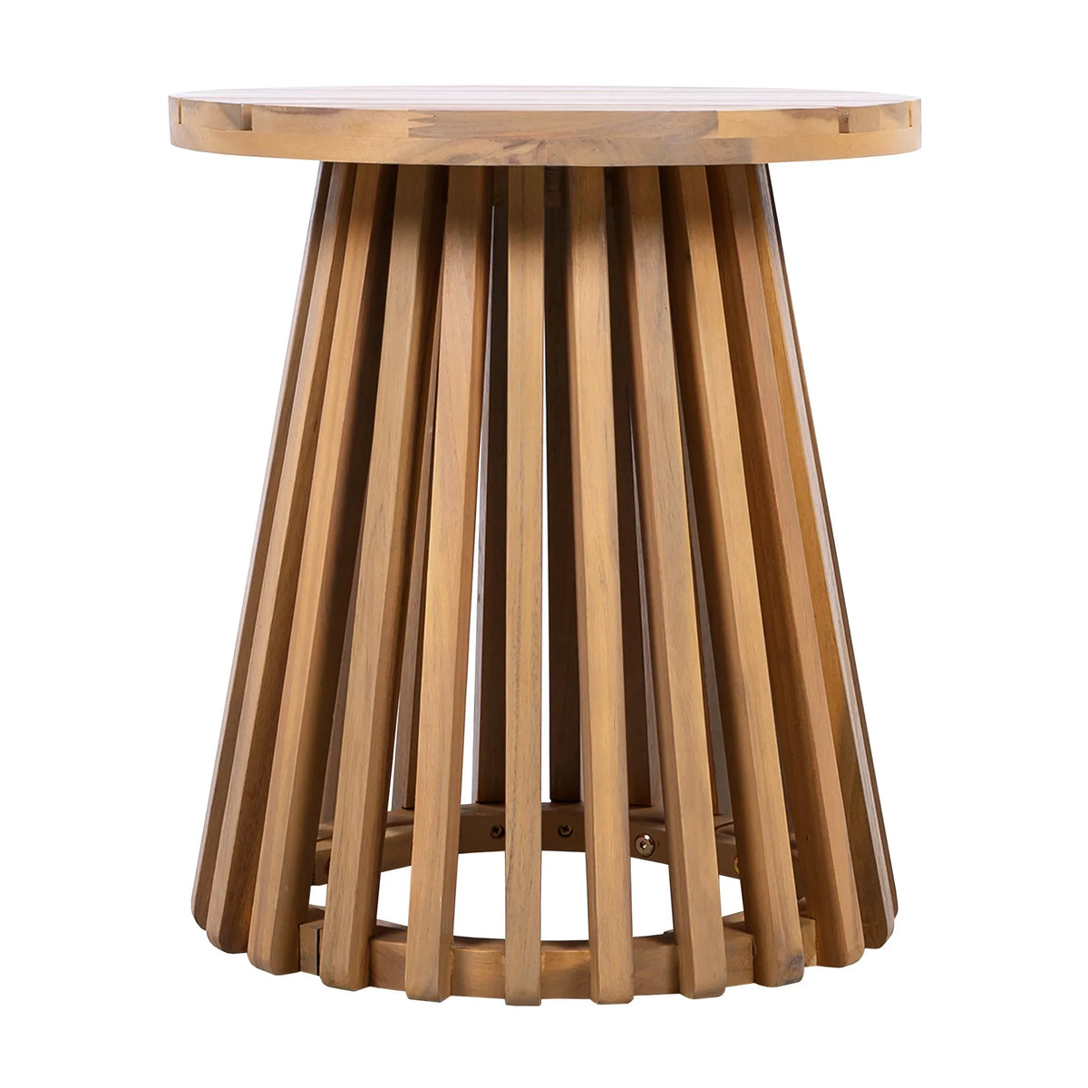 2026 NewChristopher Knight Home Outdoor Acacia Wood Patio Side Table, Round Coffee Table for Backyard, Lawn, or Balcony, Light Teak