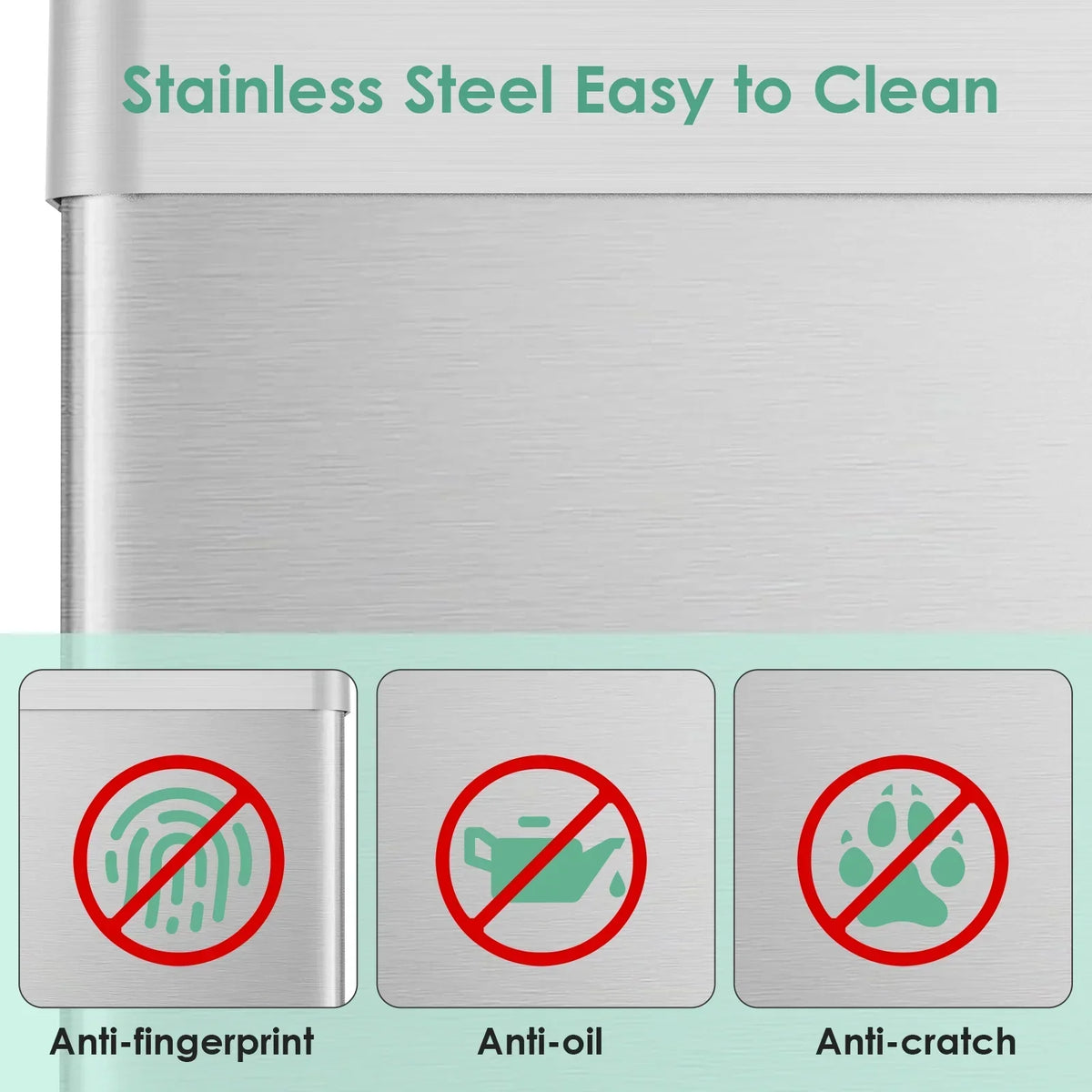 2026 NewLAZY BUDDY 60 Liter / 16 Gallon Stainless Steel Motion Sensor Trash Can for Kitchen, Bathroom, Rectangular