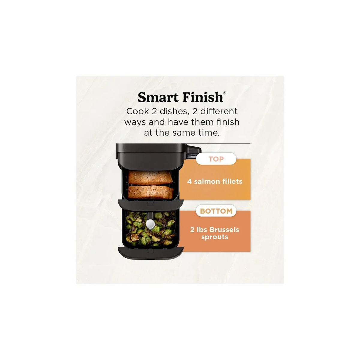 2026 NewNinja DoubleStack XL 2-Basket Air Fryer, DoubleStack Technology Cooks 4 Foods at Once, Space Saving Design, 10 QT, 4-in-1, Smart Finish & Match Cook, SL400