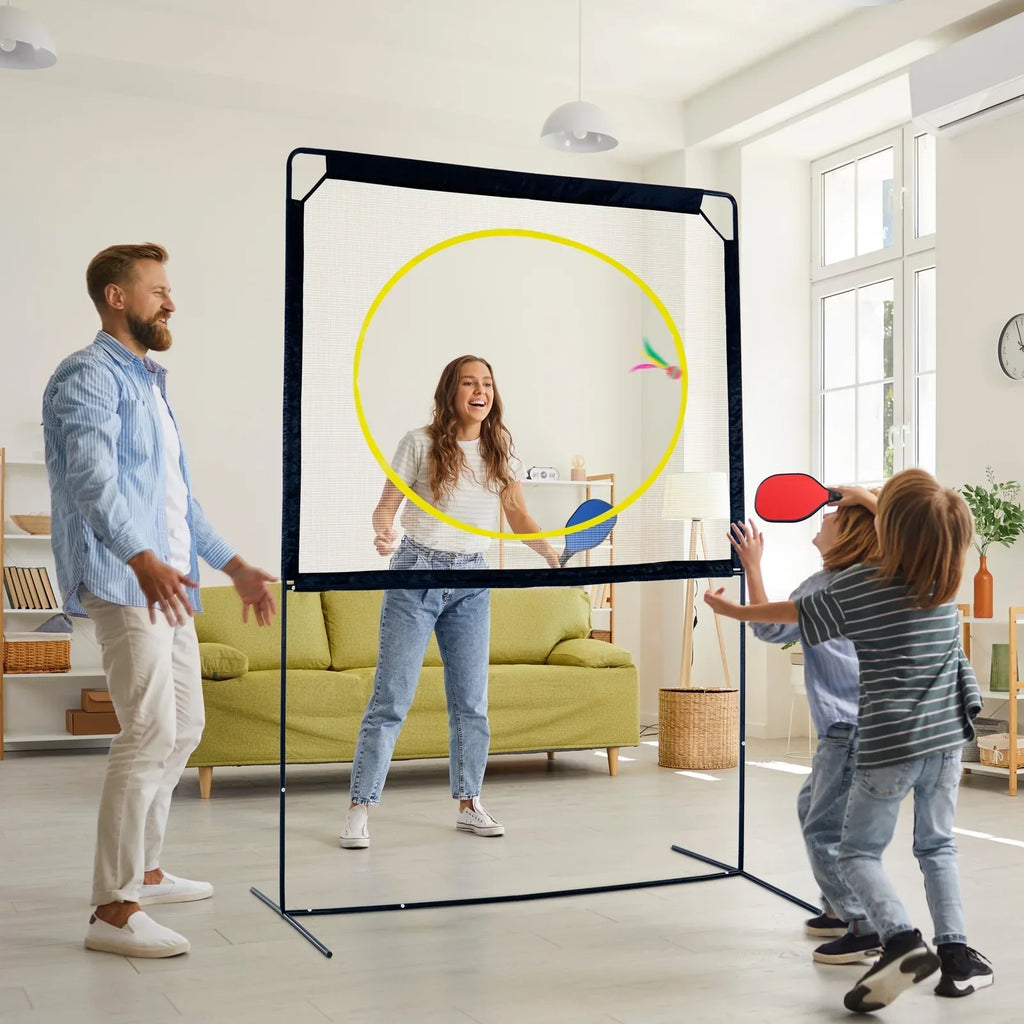 2026 NewSlsy Portable Pickleball with Net, A Racket Game That Combines Pickleball, Badminton, Jianzi, and Tennis, Backyard Games Sport Outdoor Indoor, Fun Games for Kids & Adults