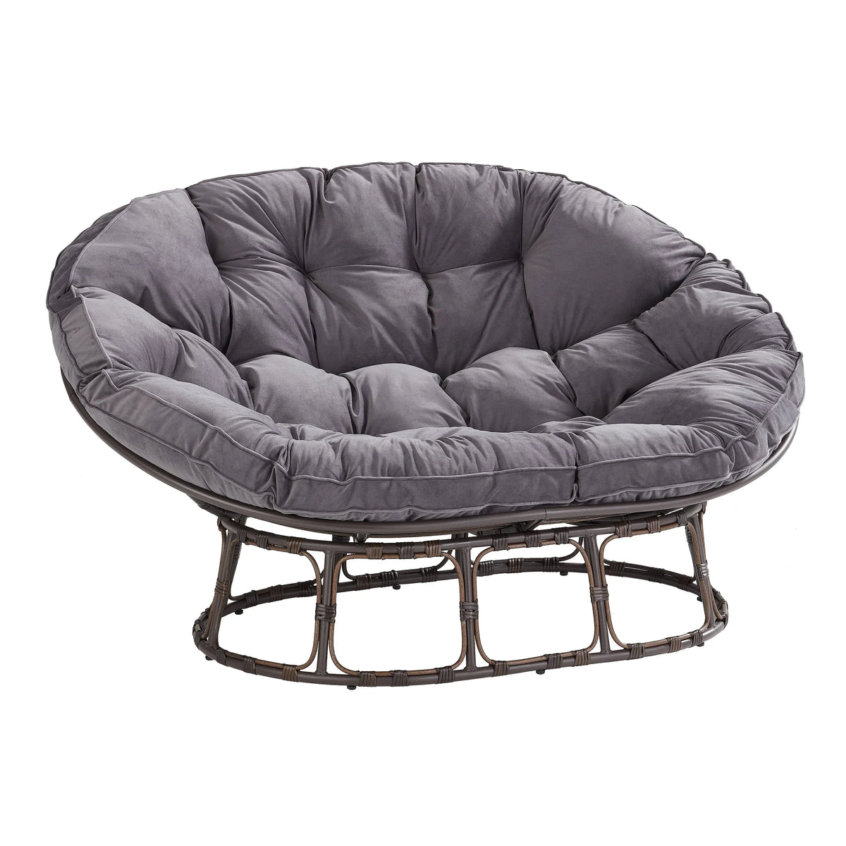 2026 NewBetter Homes & Gardens Double Papasan Accent Chair, Cream Boucle