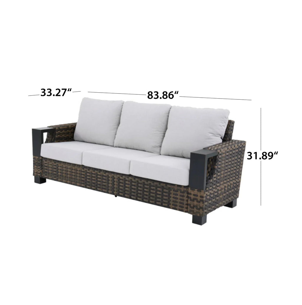 2026 NewBetter Homes & Gardens Rockport Outdoor Wicker Sofa, Brown