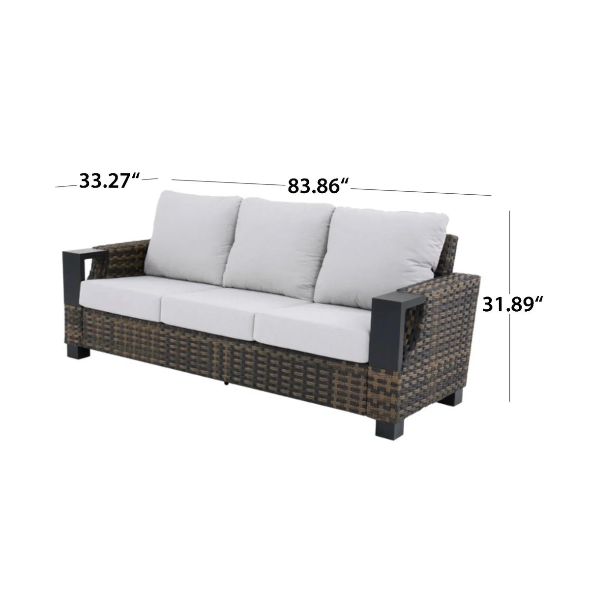 2026 NewBetter Homes & Gardens Rockport Outdoor Wicker Sofa, Brown