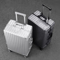 2026 NewAll Aluminum Hardshell Luggage, Airline Approved Zipperless Hardside Carry on Suitcase with Spinner Wheels, Checked Aluminium Luggage Metal Rolling Luggage Case for Travel, Business