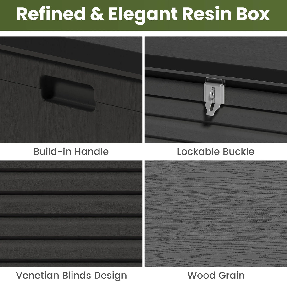 2026 NewOutdoor Storage Box, 130GAL Waterproof Deck Box, Lockable Pool Patio Storage Indoor Toy Box, Outdoor Storage Bench for Porch, Max Load Weight 500LBS
