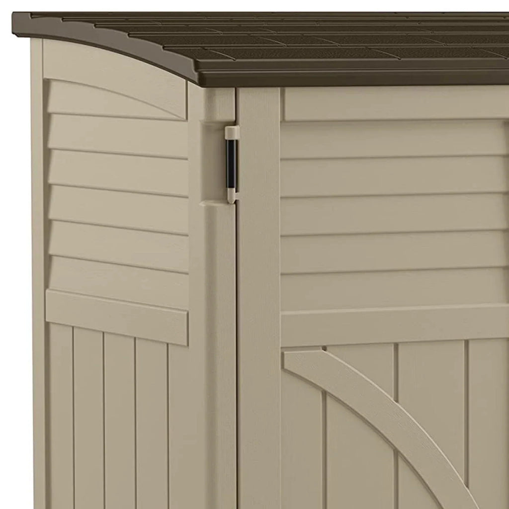 2026 NewSuncast 34 Cubic ft Horizontal Compact Outdoor Storage Shed, Sand