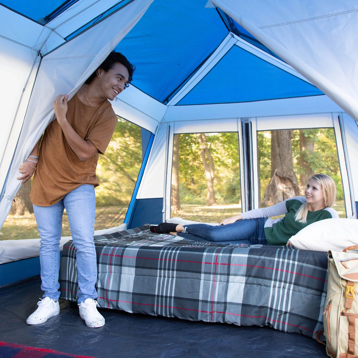 2026 NewOzark Trail 10-Person Cabin Tent with LED Lighted Poles