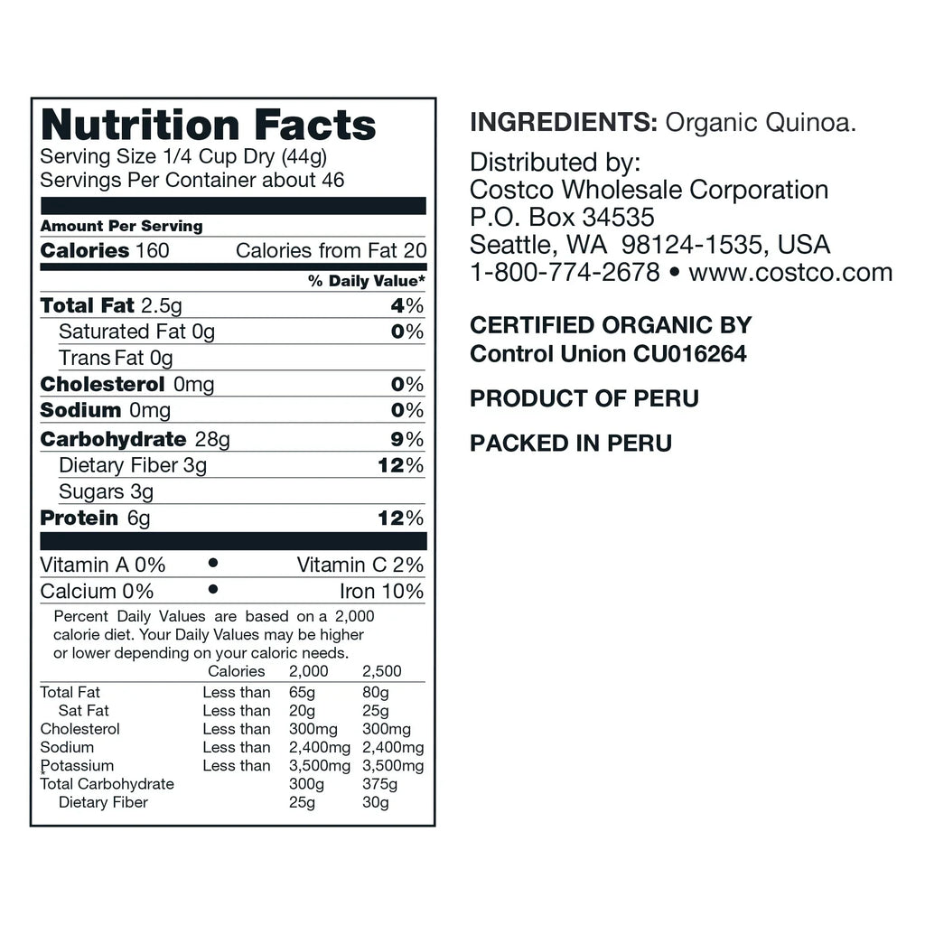 2026 NewKirkland Signature, Organic Quinoa, 4.5 lbs