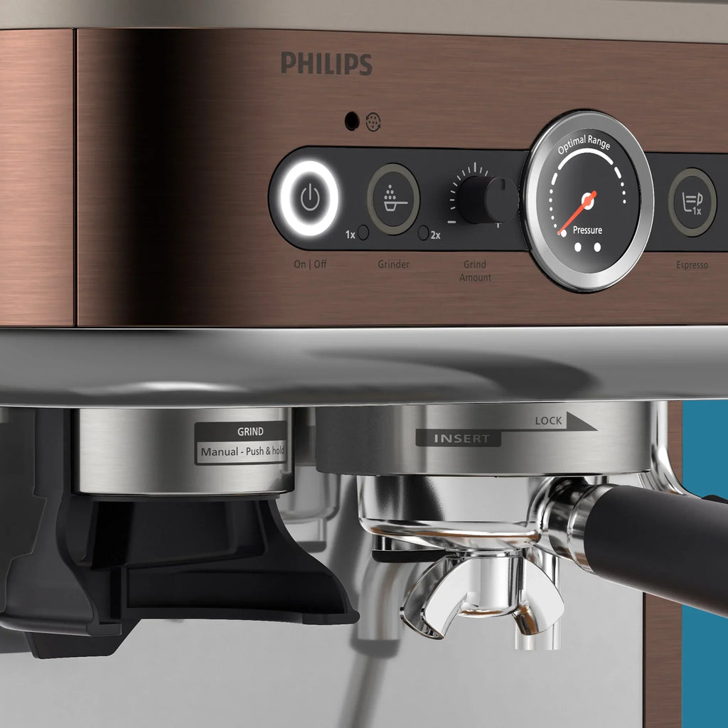 2026 NewPhilips Barista Brew Semi-Automatic Espresso Machine with Milk Frother, Silver Metal