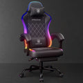 2026 NewGTRACING RGB Ergonomic Gaming Chair with Massage, LED Lights, Footrest, Lumbar Support and Backrest, Black