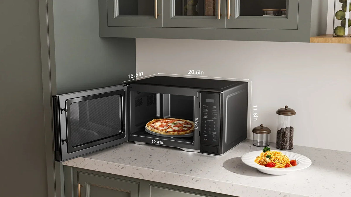2026 NewMainstays 1.1 cu ft Microwave Oven in black