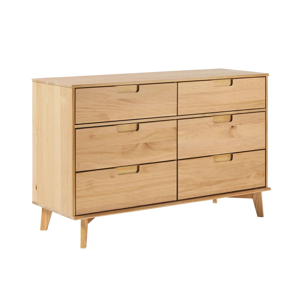 2026 NewWalker Edison Sonoma 6-Drawer Solid Wood Caramel Dresser