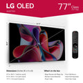 2026 NewLG 77" Class 4K UHD OLED Web OS Smart TV with Dolby Vision G3 Series - OLED77G3PUA