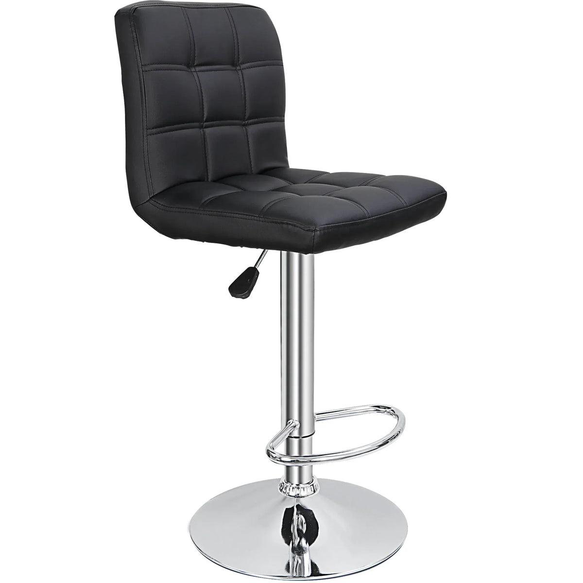 2026 NewZENY Set of 4 Bar Stool Soft Cushion Metal Frame 24-32" Swivel Chair, Black