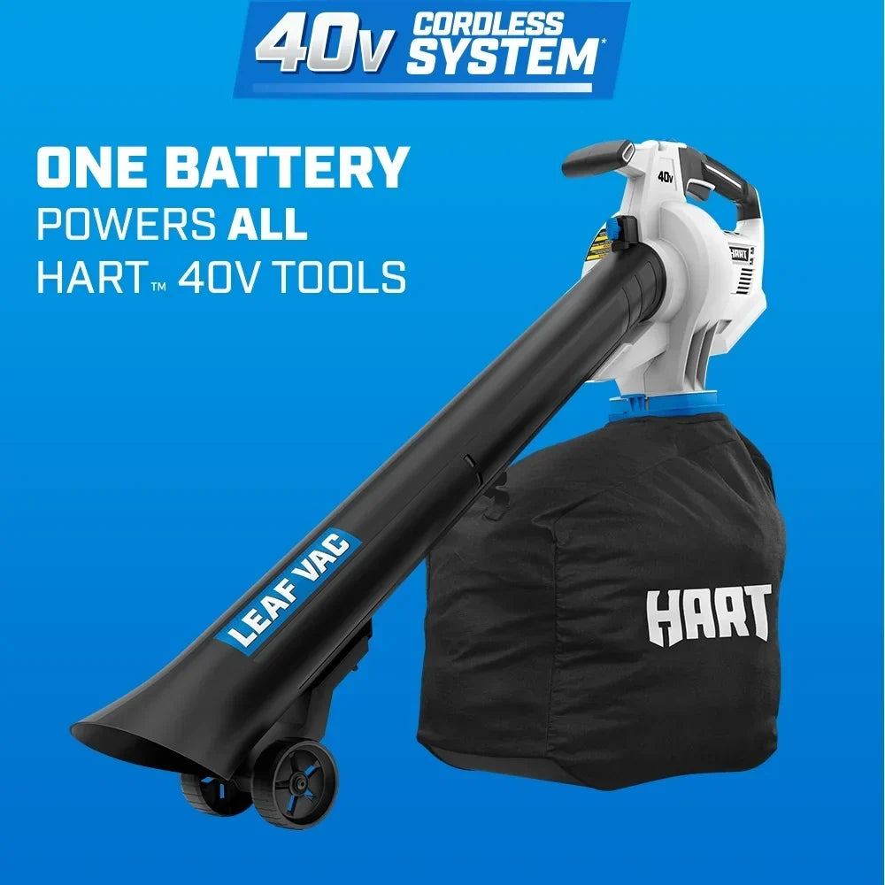 2026 NewHART 40V Cordless Leaf Vacuum Kit, (1) 4.0Ah Lithium-Ion Battery