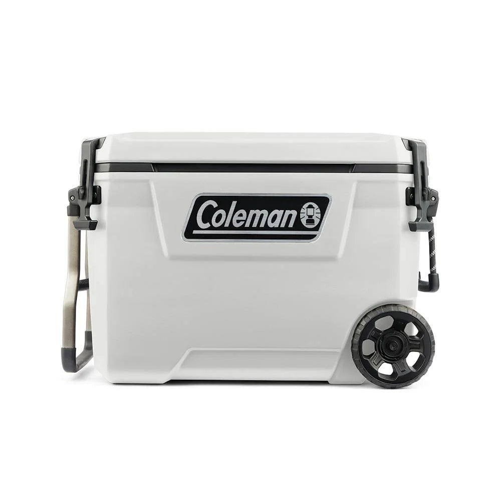 2026 NewColeman Convoy Series 65-Quart Hard Cooler with Wheels, up to 48 Cans, Brown Walnut Color