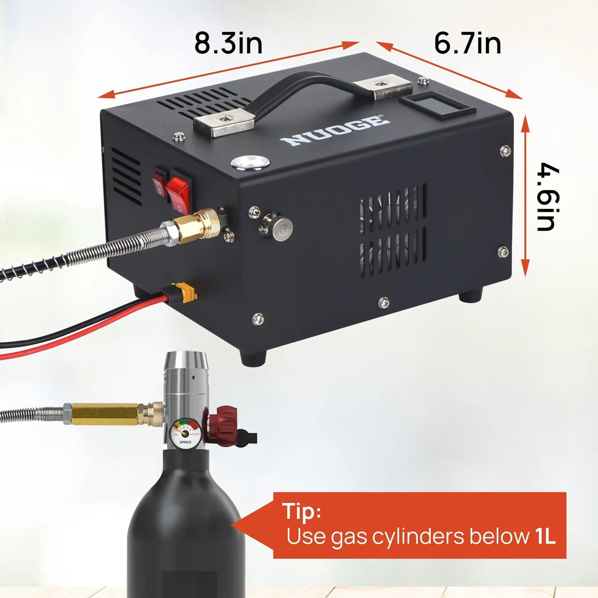 2026 NewNUOGE Pcp Air Compressor,4500Psi 12V DC or 110V AC W/Converter Paintball/Scuba Tank Compressor Pump