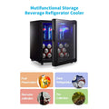 2026 New62-Can Beverage Cooler and Refrigerator, Small Mini Fridge for Home, Office or Bar with Glass Door and Adjustable Removable Shelves，Perfect for Soda Beer or Wine, Stainless Steel, 1.6 Cu.Ft.