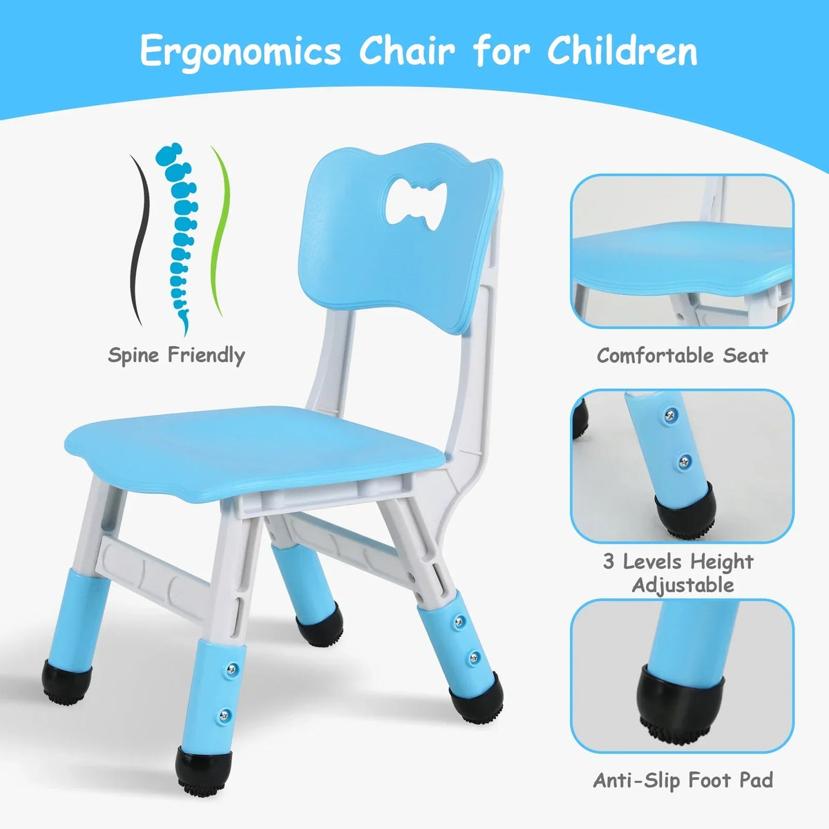2026 NewLAZY BUDDY Kids Table and 4 Chairs Set, Height Adjustable Toddler Desk with Graffiti Desktop, Kids Activity Table Set for Daycare, Home
