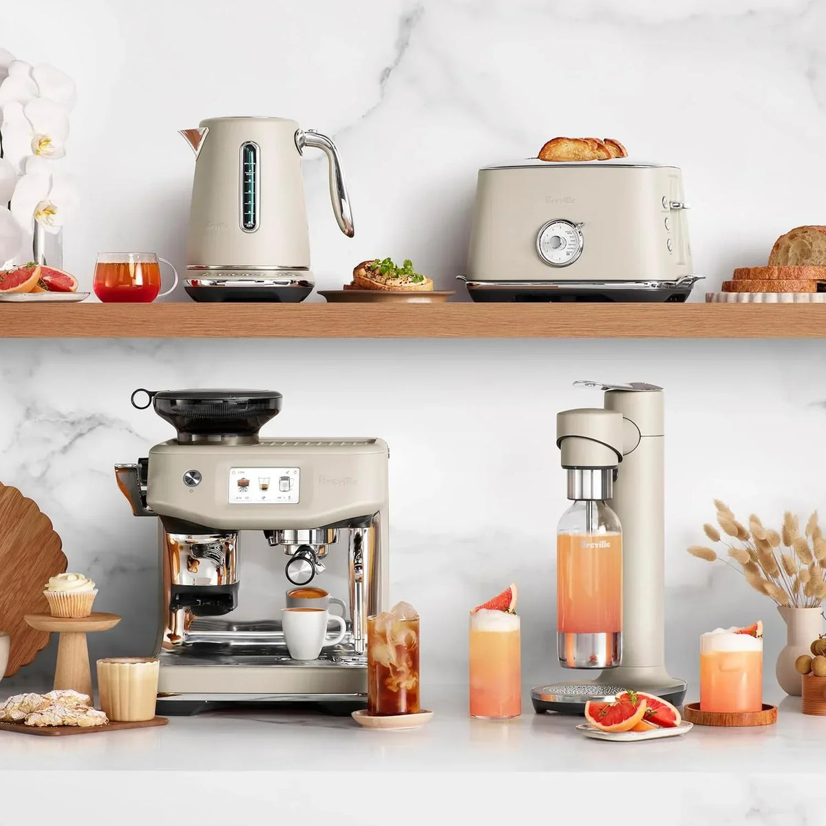 2026 NewBreville Barista Touch Impress Espresso Machine, Almond Nougat
