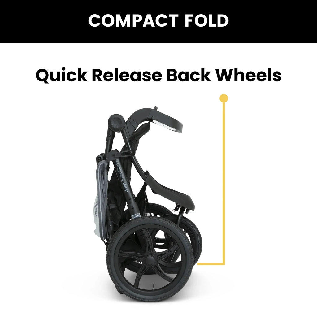 2026 NewJeep TurboGlyde Jogging Stroller by Delta Children, Black
