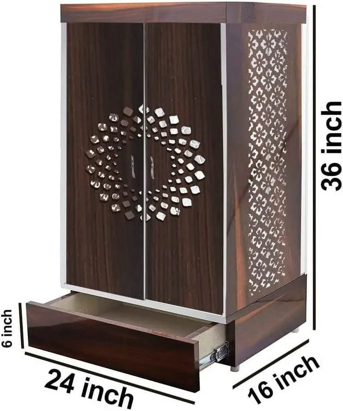 2026 NewCustomized Wooden Cabinet Desginer Mandir With LED / Mandir For Home & Office / Temple For Home / Pooja Ghar / Mandir With Lights /Storage