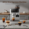 2026 NewAIRMSEN Espresso Machine with Grinder, Espresso Coffee Machine with Customized Grind Amount & Coffee Volume, Cold Brew Coffee Maker for Cappuccino Latte Americano, Brushed Stainless Steel