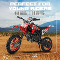2026 NewMX moto 49CC Kids Dirt Bicycle, 2-Stroke Gas Powered Off Road Motorcycle, Tire Shock Absorber Spring Soft Seat Cushion with Front and Rear Disc Brake, Max Speed 28 MPH