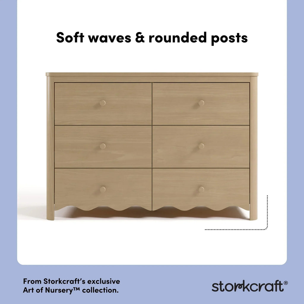 2026 NewStorkcraft Casablanca 6 Drawer Nursery Dresser, Sage
