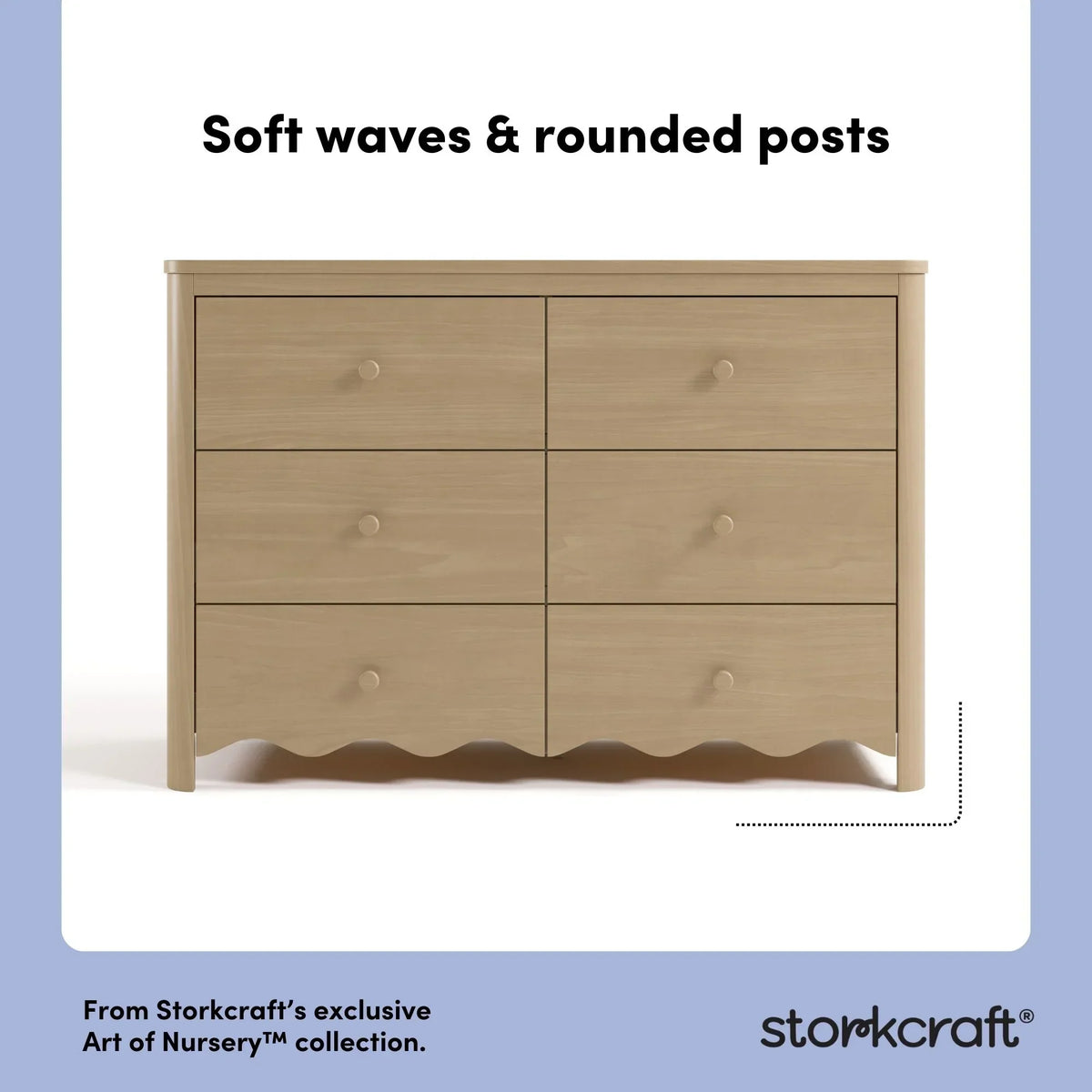 2026 NewStorkcraft Casablanca 6 Drawer Nursery Dresser, Sage
