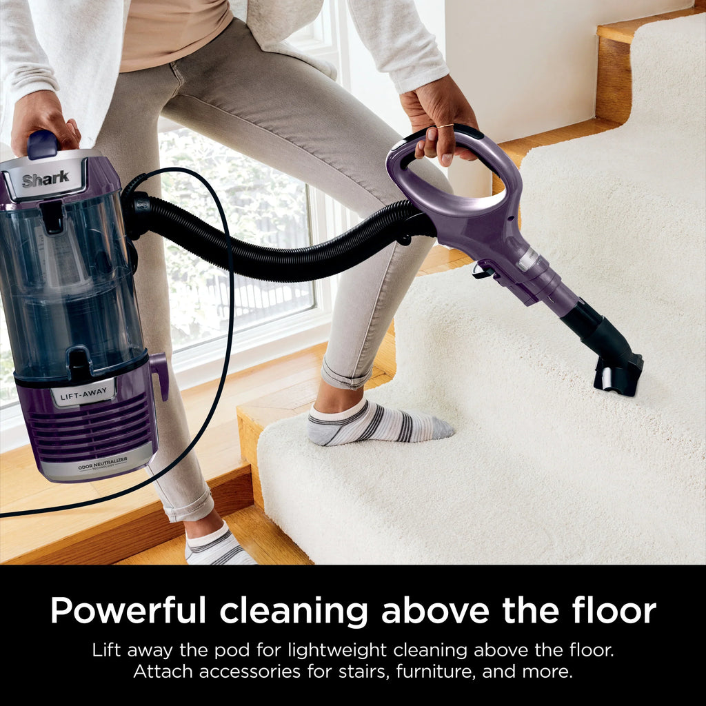 2026 NewShark Upright Vacuum, Lift-Away, Pet Friendly, Bagless, PowerFins HairPro & Odor Neutralizer Technology, Hard Floor and Carpet, Self Cleaning Brushroll, Anti Allergen &Swivel Steering, ZD550, Purple