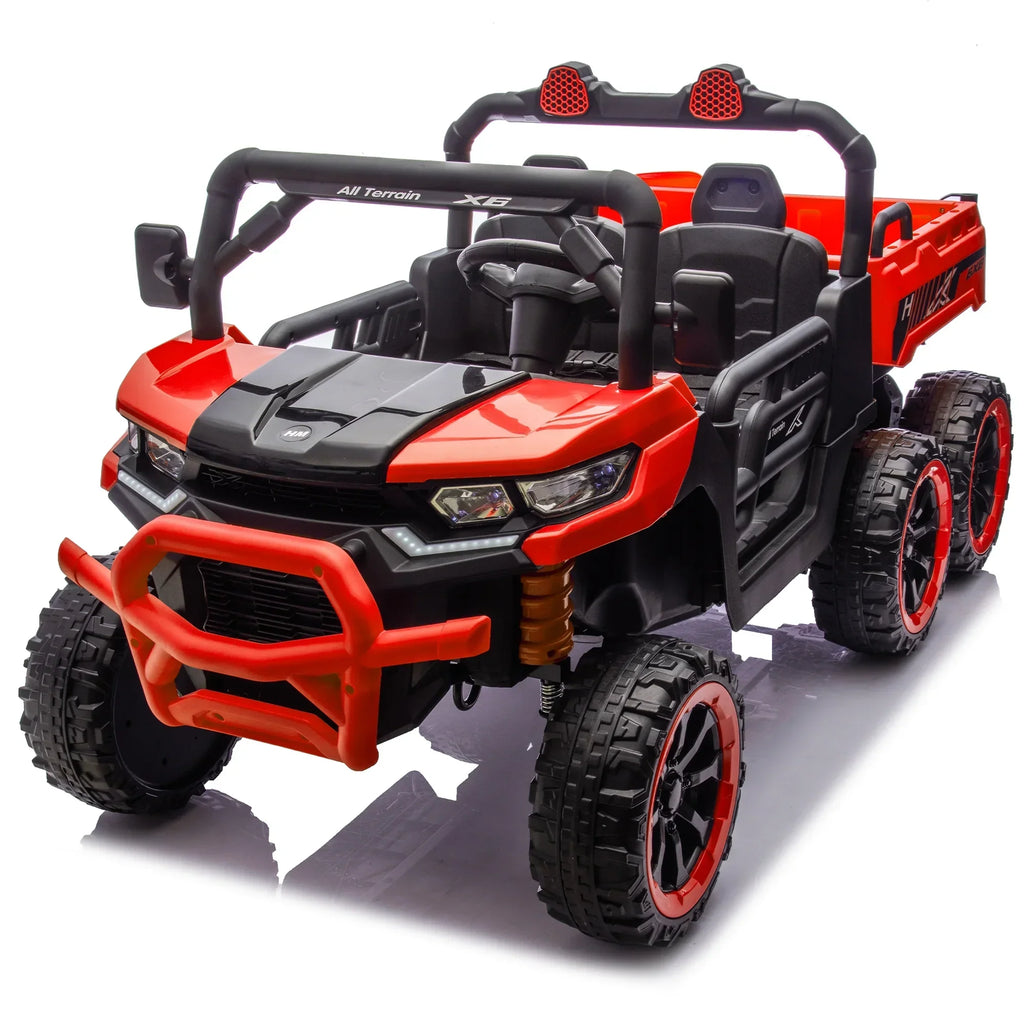 2026 NewXuanlur 24V 2 Seater Kids Ride on Car Truck, Ride on UTV W/ 2x200W Motor, 24 Volt Ride on Toys W/ Dump Bed/Shovel, Electric Car for Kids W/ Durable Tires, LED Light, Music, Remote Control, Black