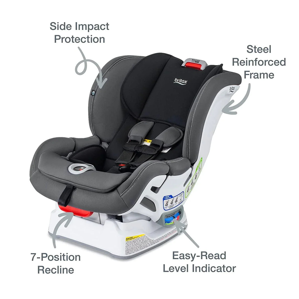 2026 NewBritax Marathon Clicktight Convertible Car Seat. Mod Black SafeWash