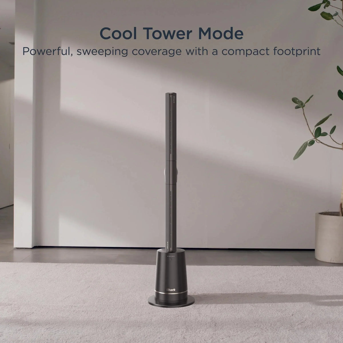 2026 NewShark TurboBlade Fan XL " Ultra-Customizable Bladeless Tower, Pivots, Twists, Oscillates 180", TF200, Charcoal