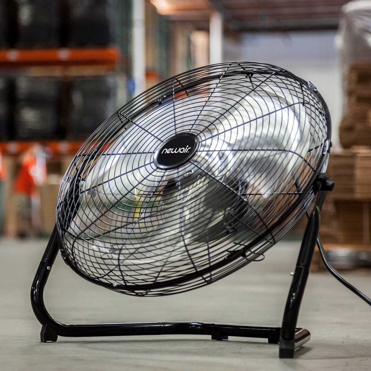 2026 NewNewair 18" High-Velocity Industrial Floor Fan, Heavy Duty Metal Fan, Adjustable Tilt and 3 Speeds up to 4012 CFM, Rotatory Switch