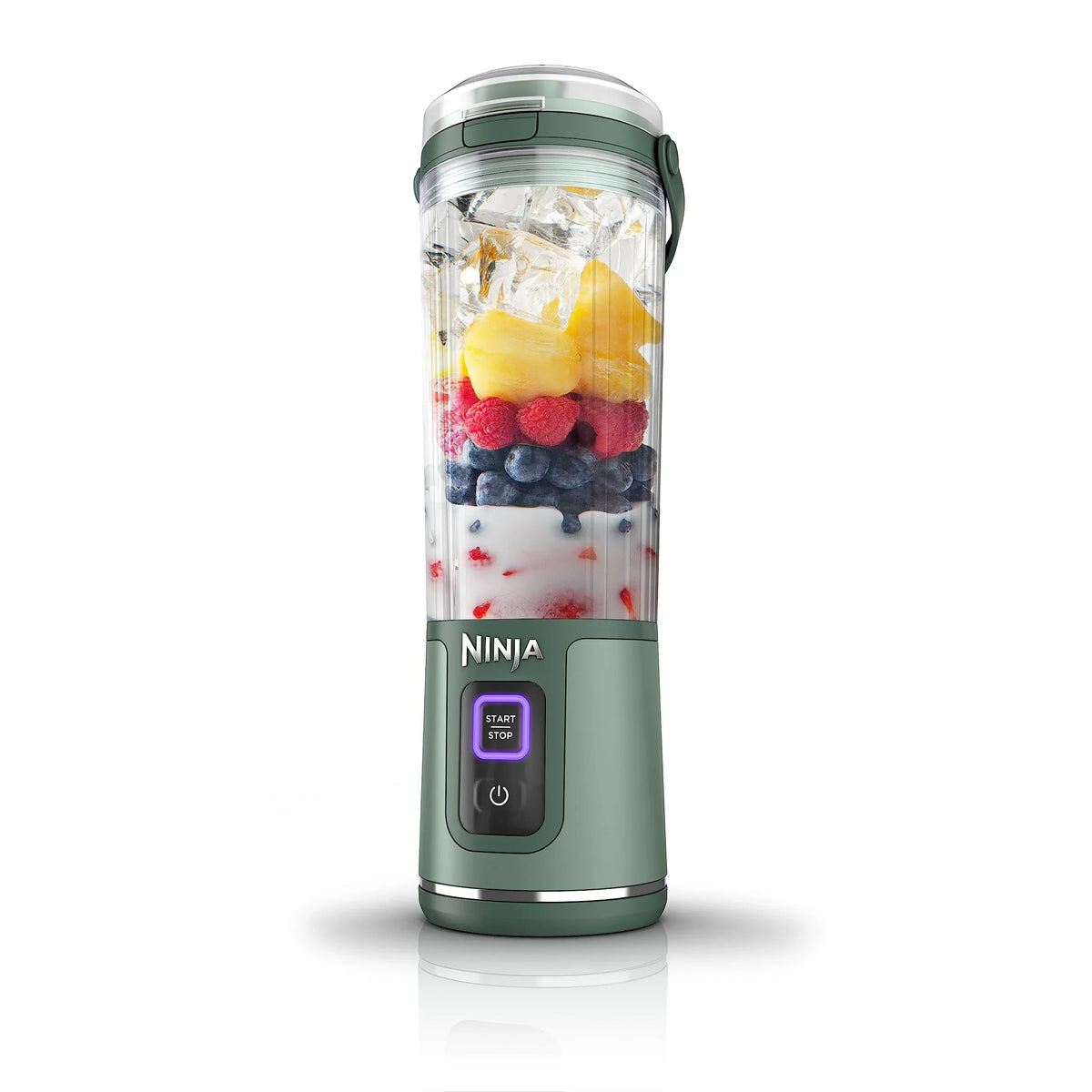 2026 NewNinja Blast Portable Blender, Cordless, 18oz. Vessel, Personal Blender for Shakes & Smoothies, BPA Free, Leakproof Lid & Sip Spout, USB-C Rechargeable, Dishwasher Safe Parts, Metallic Purple,